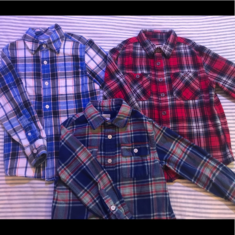 Crewcuts Soft boys’ flannel shirts. Size 6/7